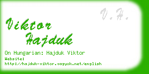 viktor hajduk business card